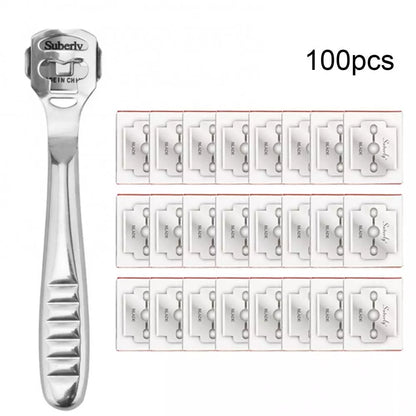 100x pcs replacement blade for Dead Skin remover corn remover Nail Art Tool perfect Pedicure Blades foot care Accessories Tool - Sangia Silks