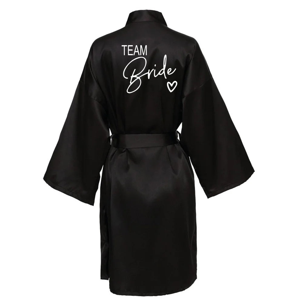 Elegant Bride Robe for Bachelorette Parties and Bridal Showers - Sangia Silks