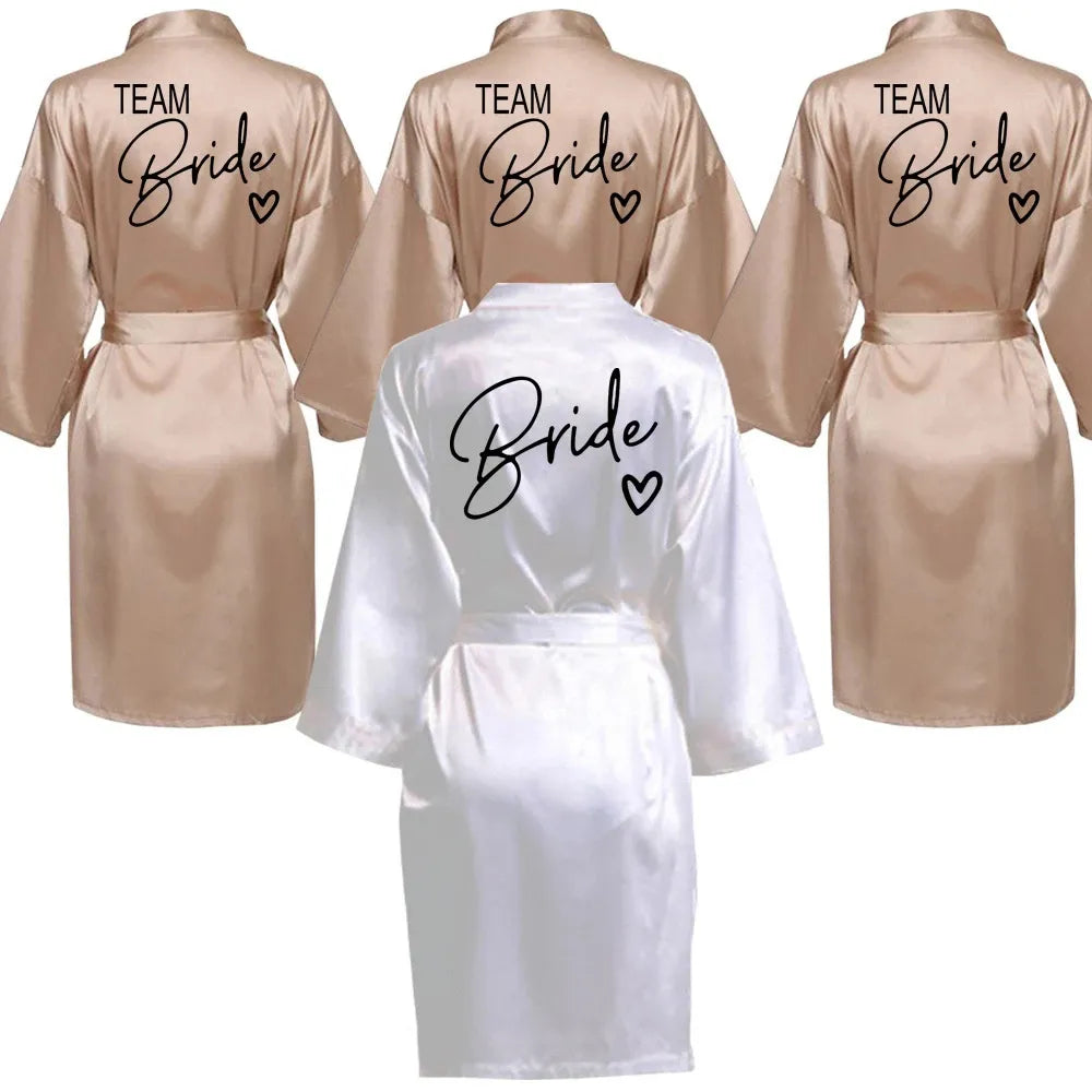 Elegant Bride Robe for Bachelorette Parties and Bridal Showers - Sangia Silks