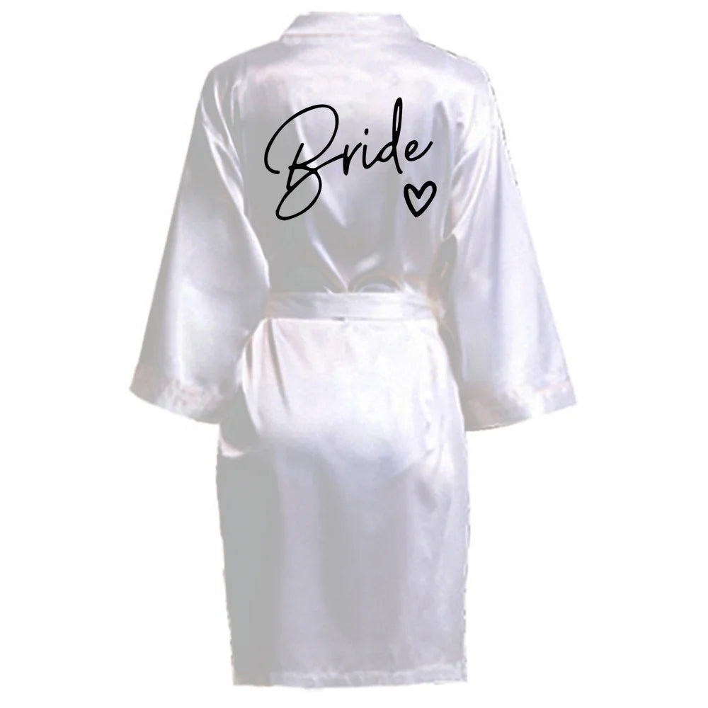 Elegant Bride Robe for Bachelorette Parties and Bridal Showers - Sangia Silks