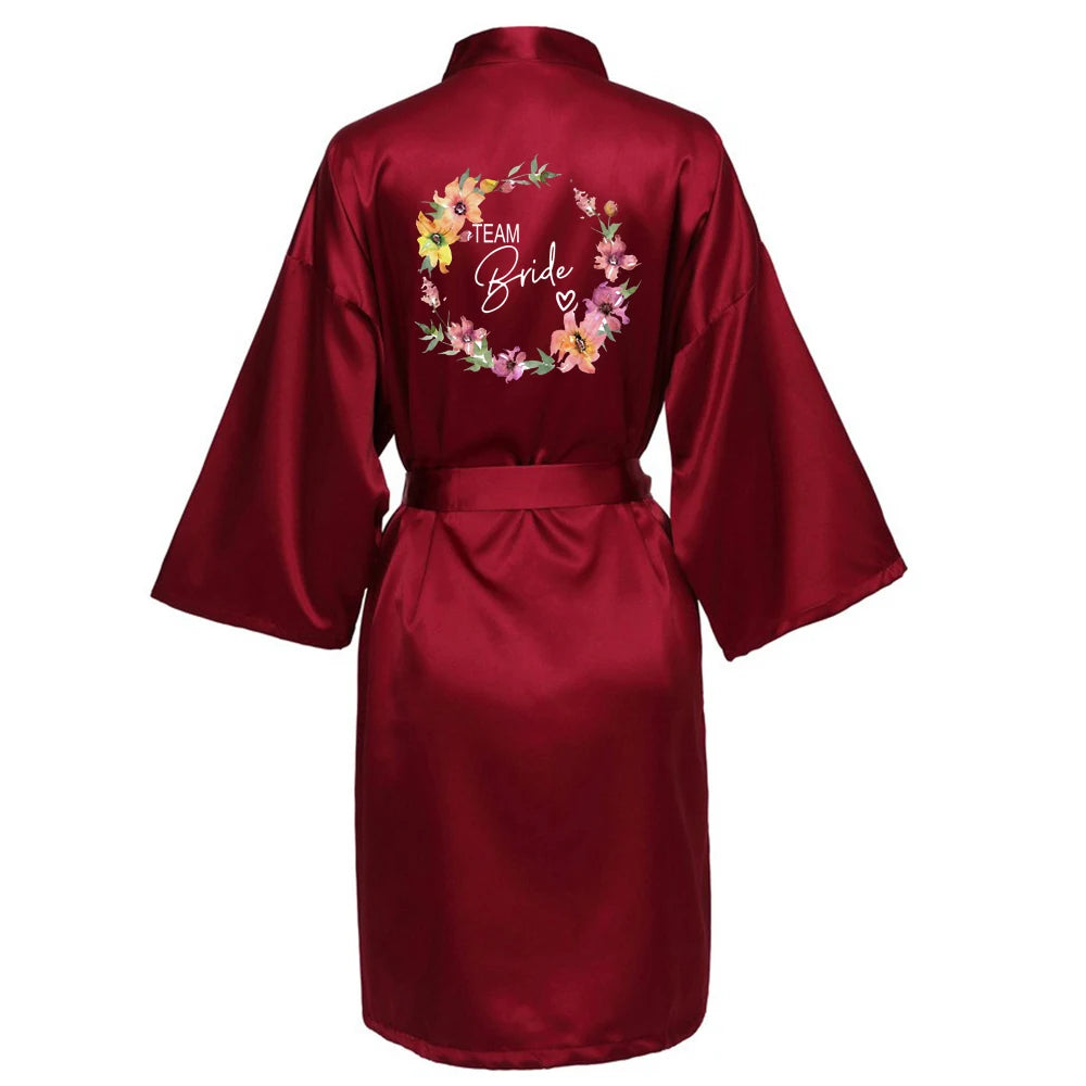 Elegant Bride Robe for Bachelorette Parties and Bridal Showers - Sangia Silks