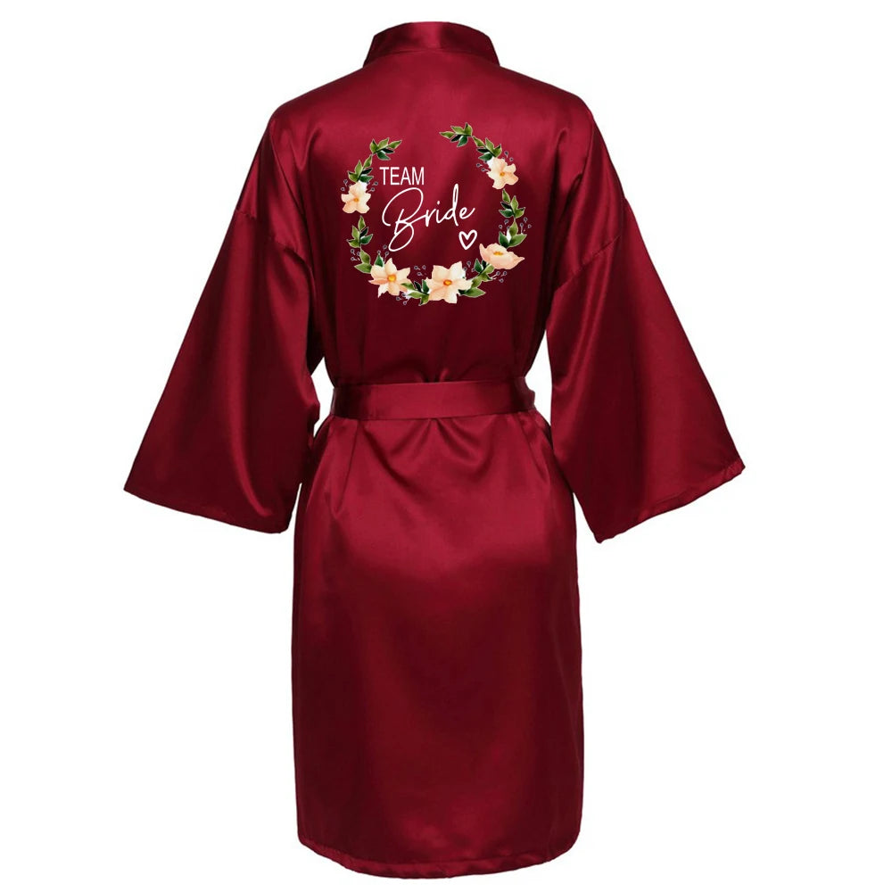 Elegant Bride Robe for Bachelorette Parties and Bridal Showers - Sangia Silks