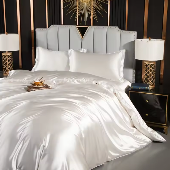 Solid Silk Bedding Set