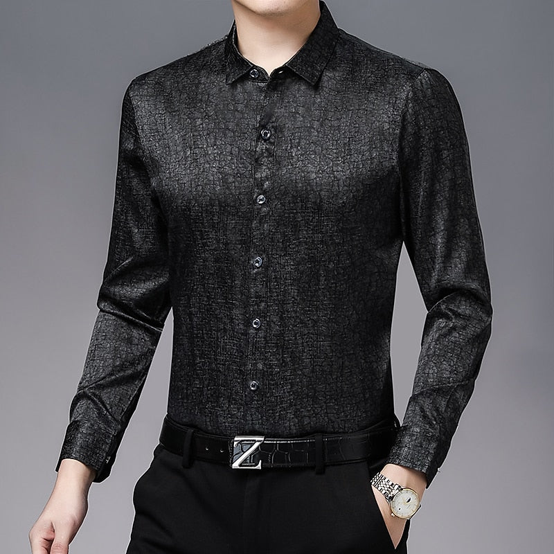 Mulberry Silk Shirt Men's Luxury  Shirt - Sangia Silks