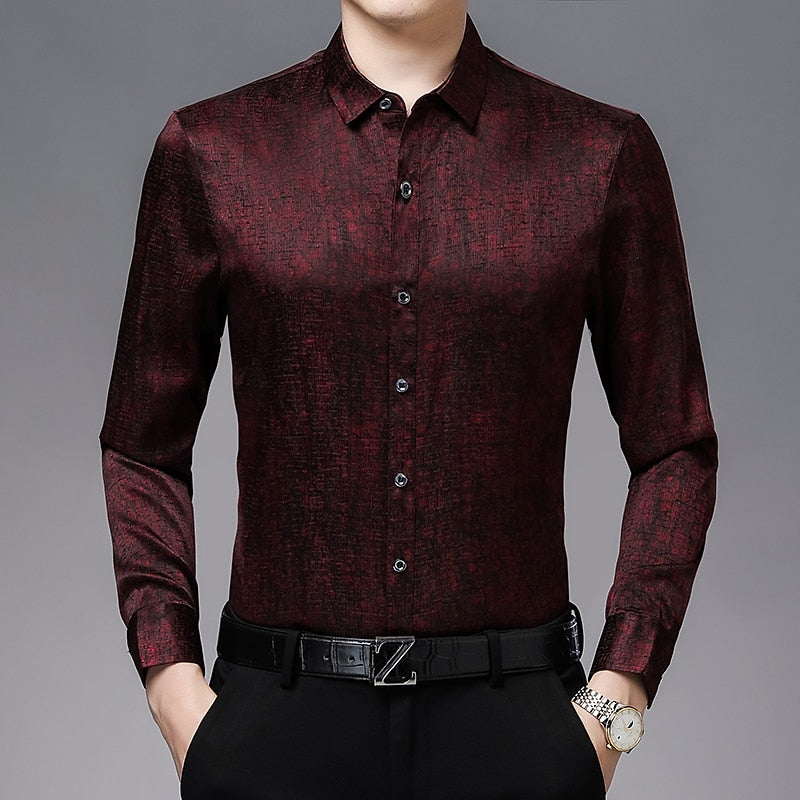 Mulberry Silk Shirt Men's Luxury  Shirt - Sangia Silks