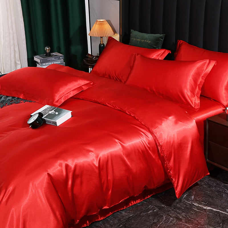 Mulberry Silk Bedding Set with Duvet Cover - Sangia Silks