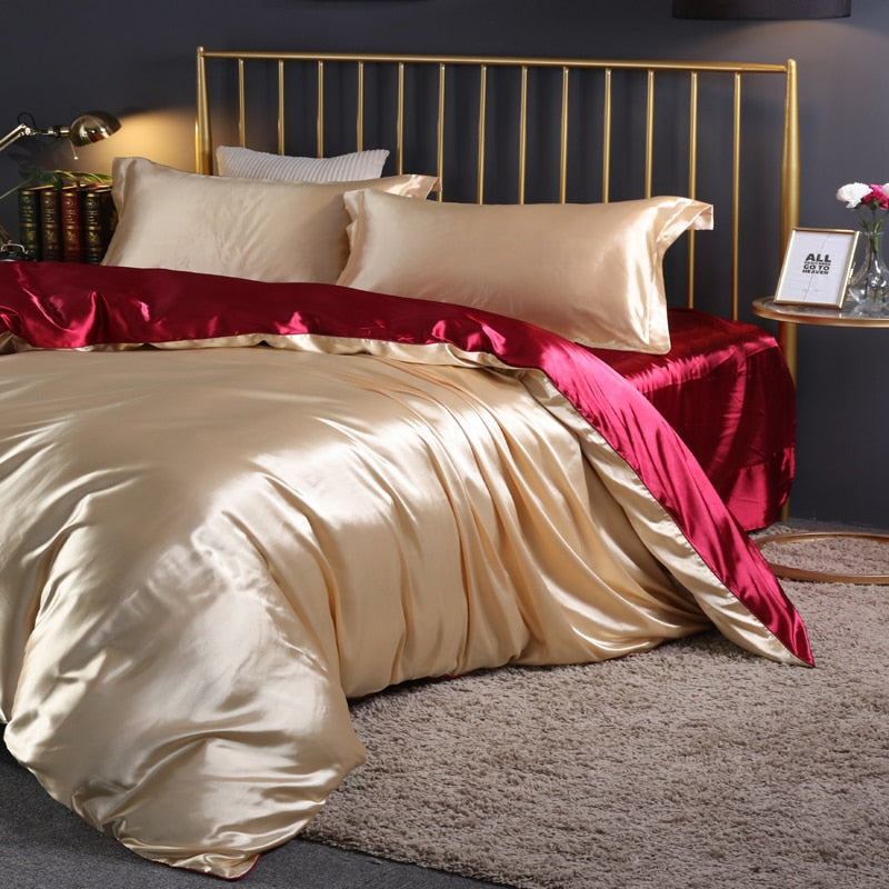 Mulberry Silk Bedding Set with Duvet Cover - Sangia Silks