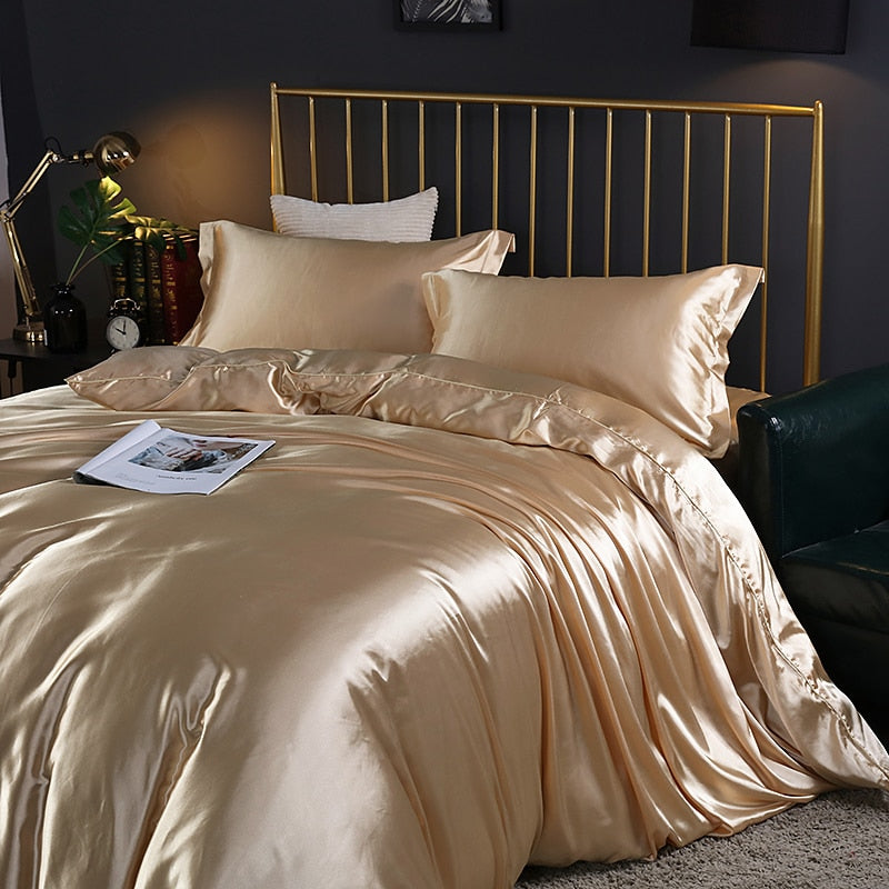 Mulberry Silk Bedding Set with Duvet Cover - Sangia Silks